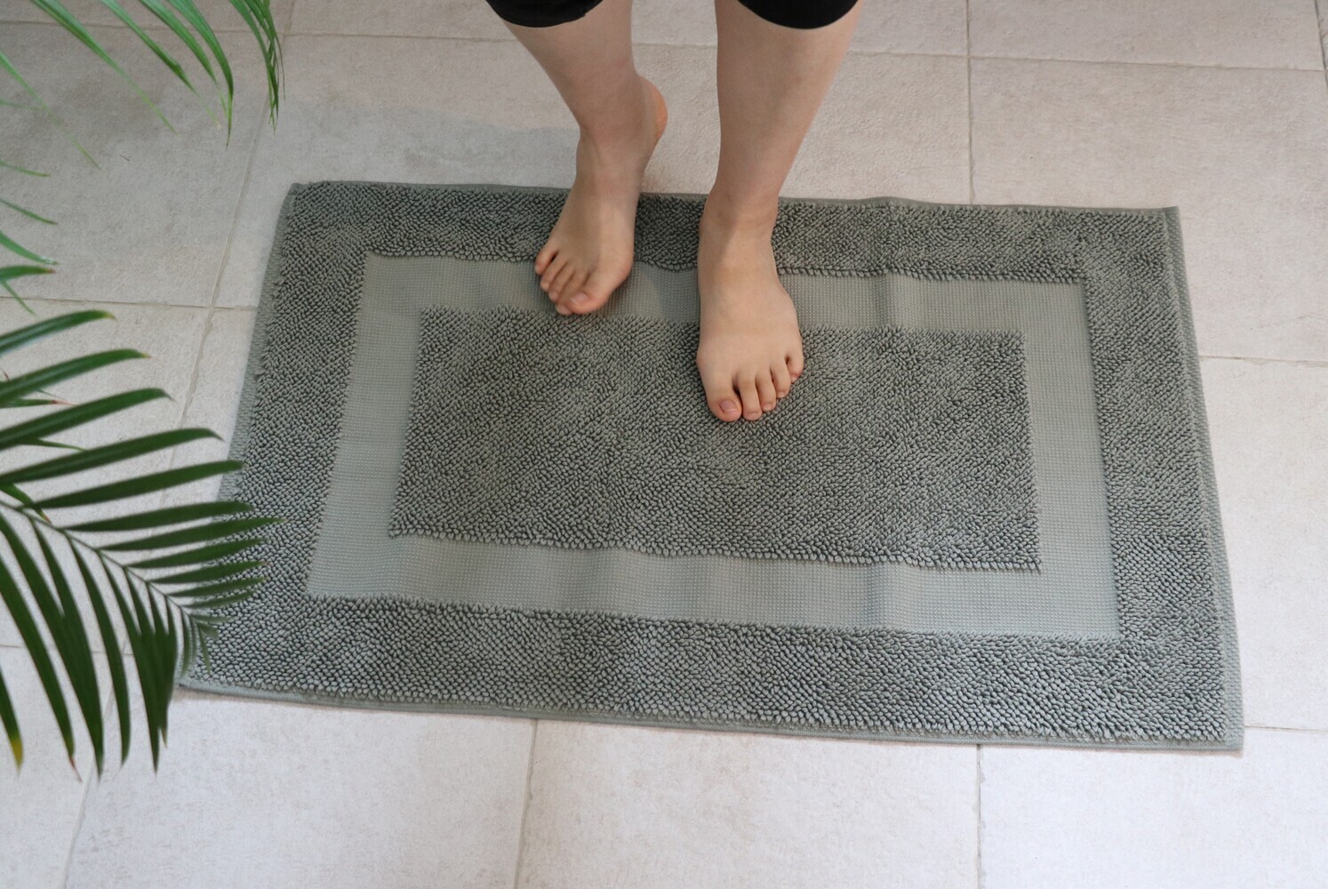 【リマ特選直送品】 ハート コットンマット ナチュラル(インディゴ)