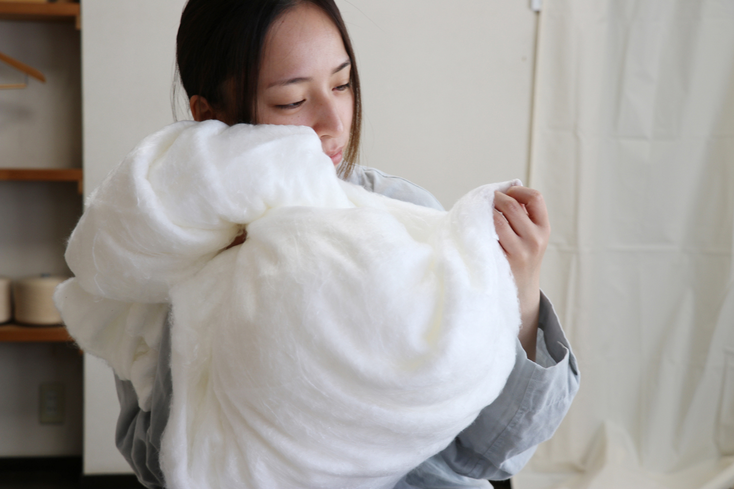 【リマ特選直送品】 ハート 洗える絹ごこち肌ふとん シングル