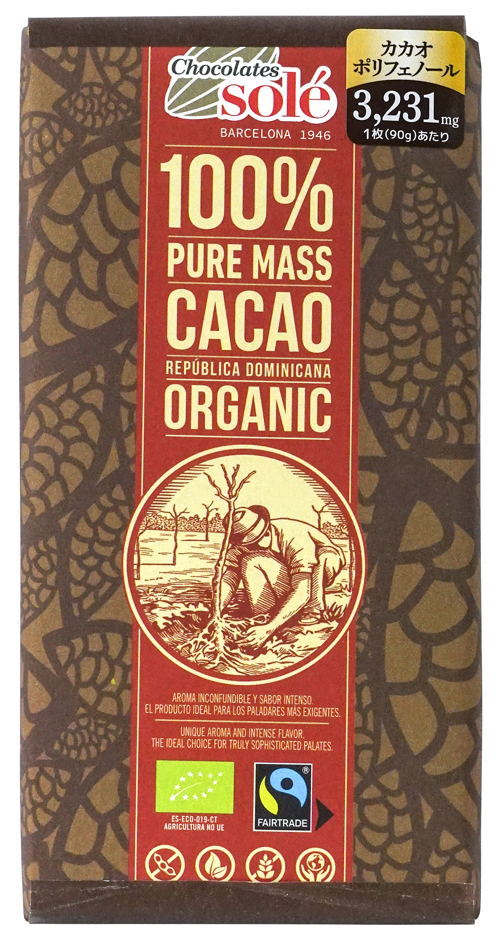 チョコレートソール　オーガニックダークチョコレート100%【販売期間：11月1日～3月31日予定】