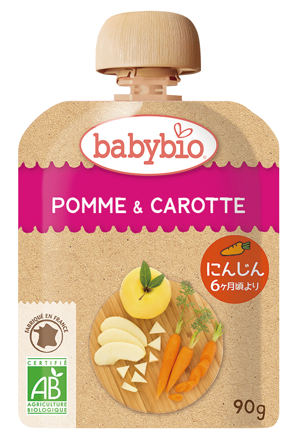baby bio　有機ベビースムージー (アップル・キャロット)