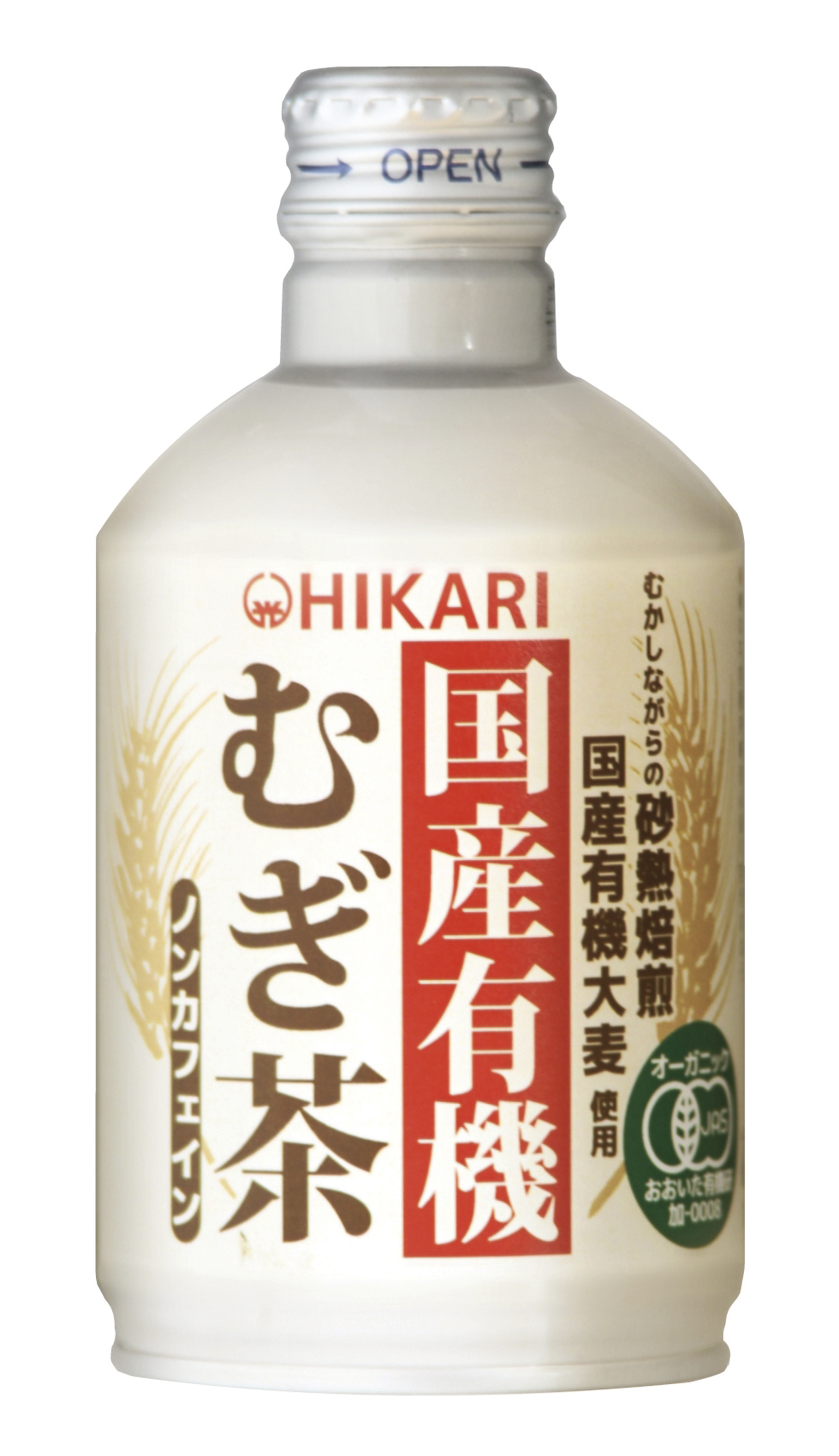 【7月新商品】国産有機むぎ茶(缶)　275g