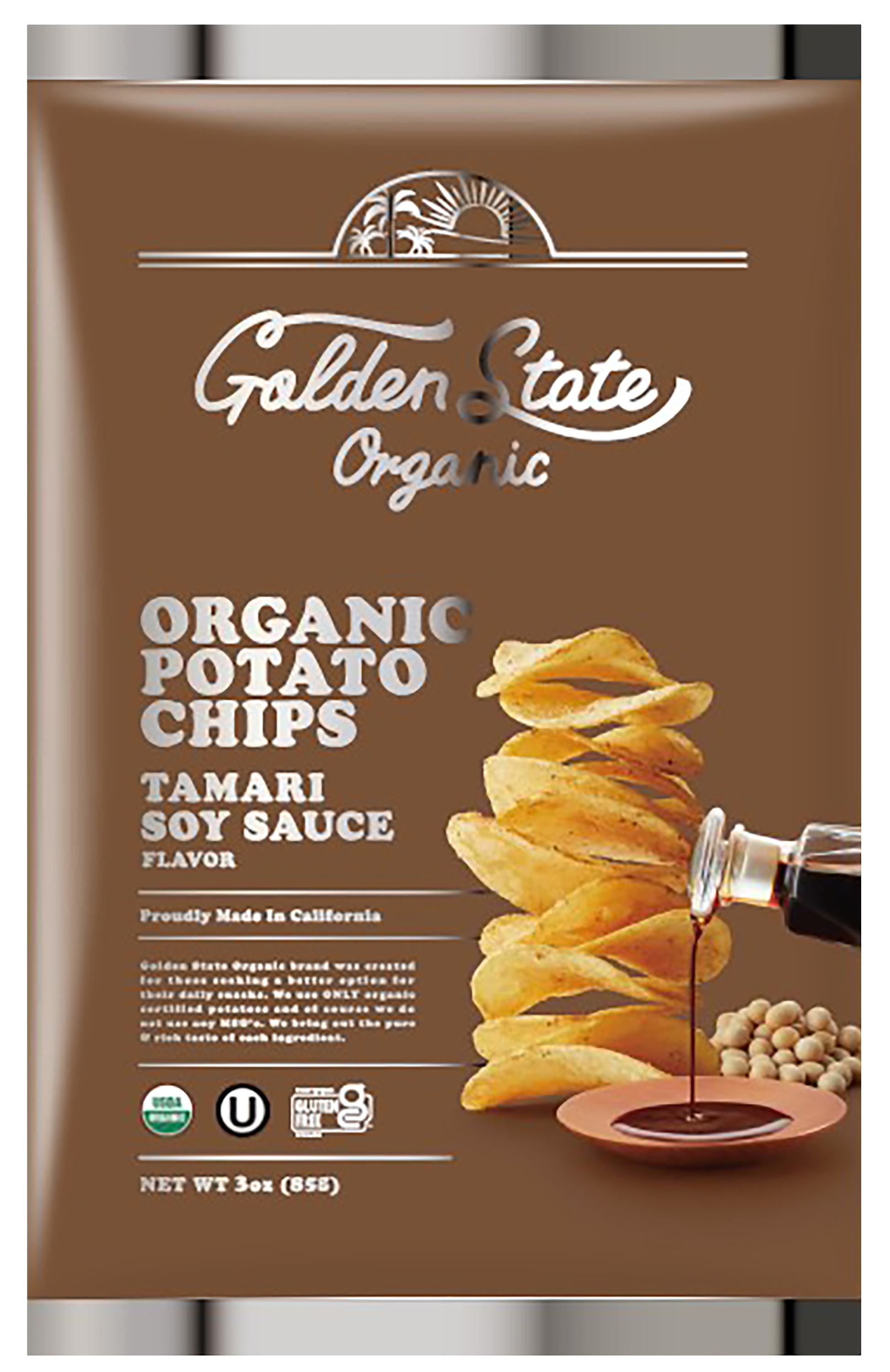 【12月新商品】オーガニックポテトチップス　たまり醤油風味