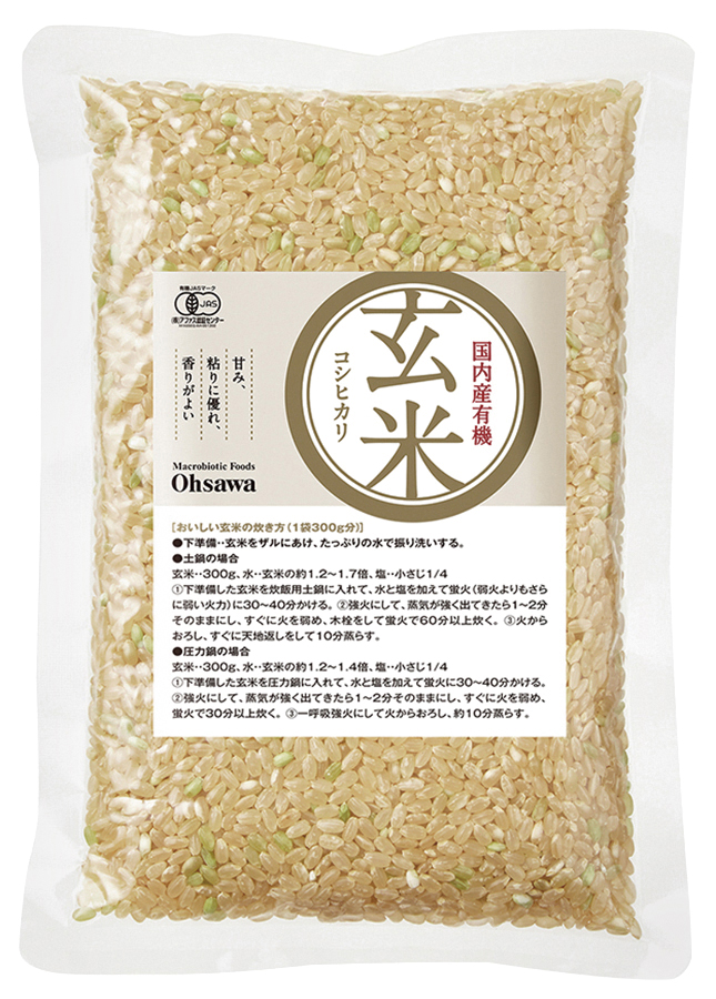 ※中止※国内産有機玄米（コシヒカリ）300g　（代替品 3027あり）