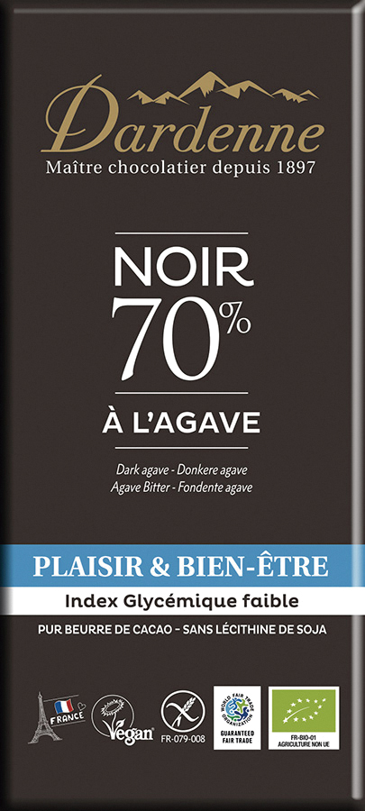※中止※ダーデン　有機アガベチョコレート ダーク70％