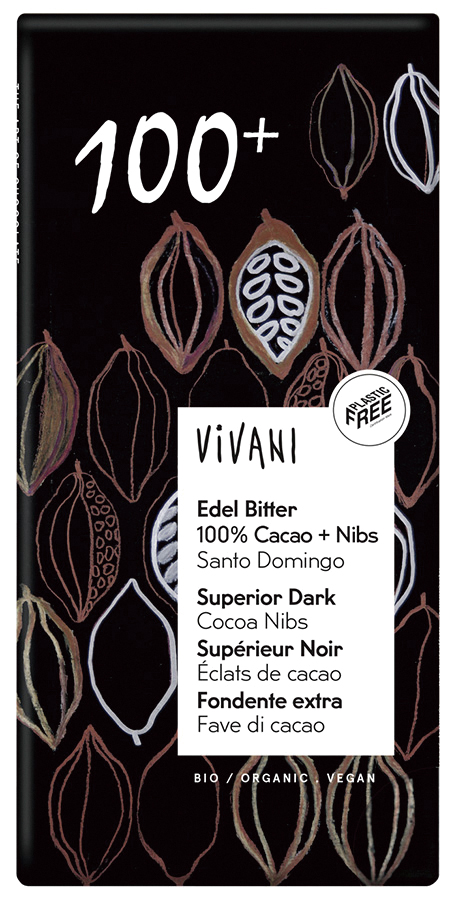 【冷蔵品】【11/1～ 9762】ViVANI オーガニックスペリアダークチョコレート 100%【販売期間：4月1日～10月31日予定】