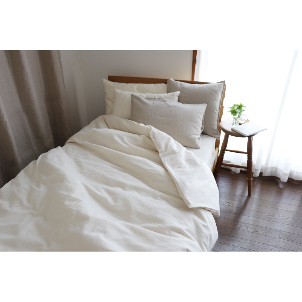 【リマ特選直送品】紡々(つむぎ)ガーゼの掛カバー　シングル　生成