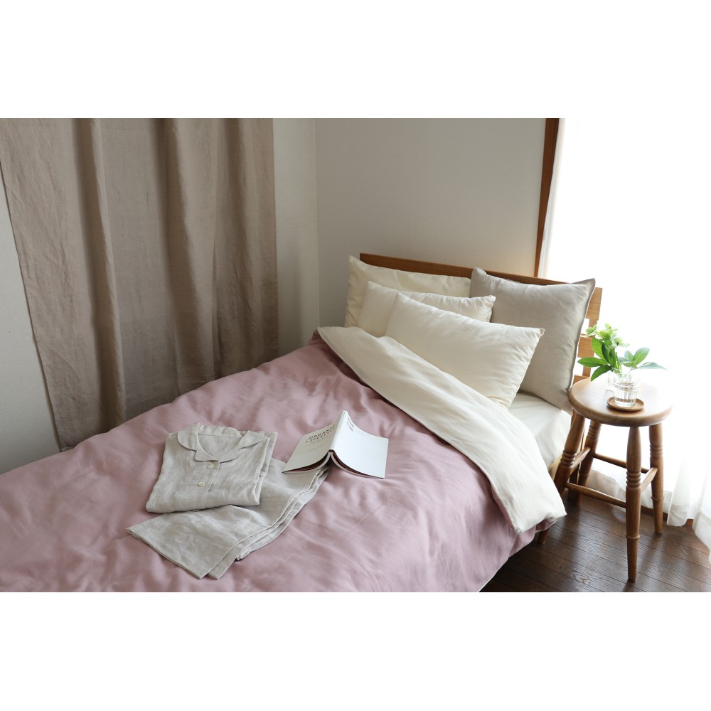 【リマ特選直送品】紡々(つむぎ)ガーゼの掛カバー　シングル　珊瑚