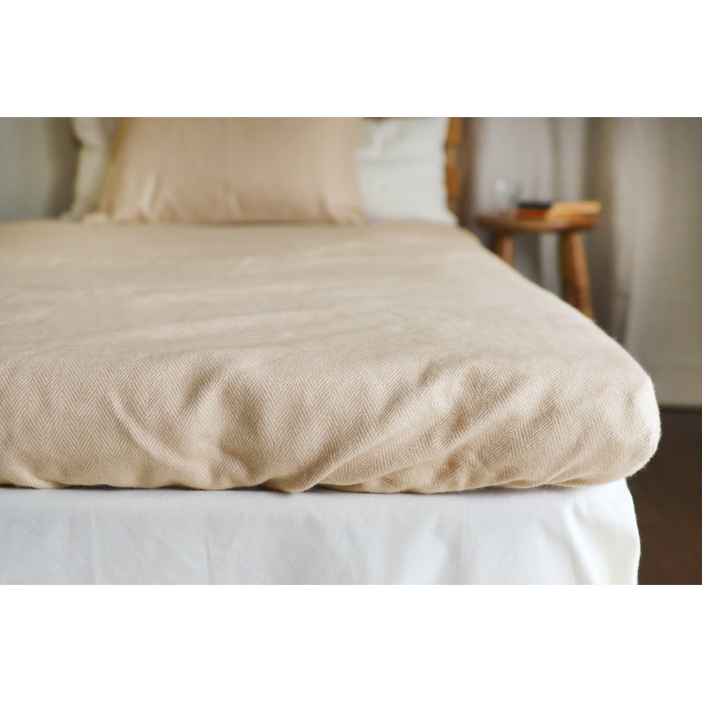 【リマ特選直送品】播州織あったか起毛フィットシーツ　くるみ　シングル