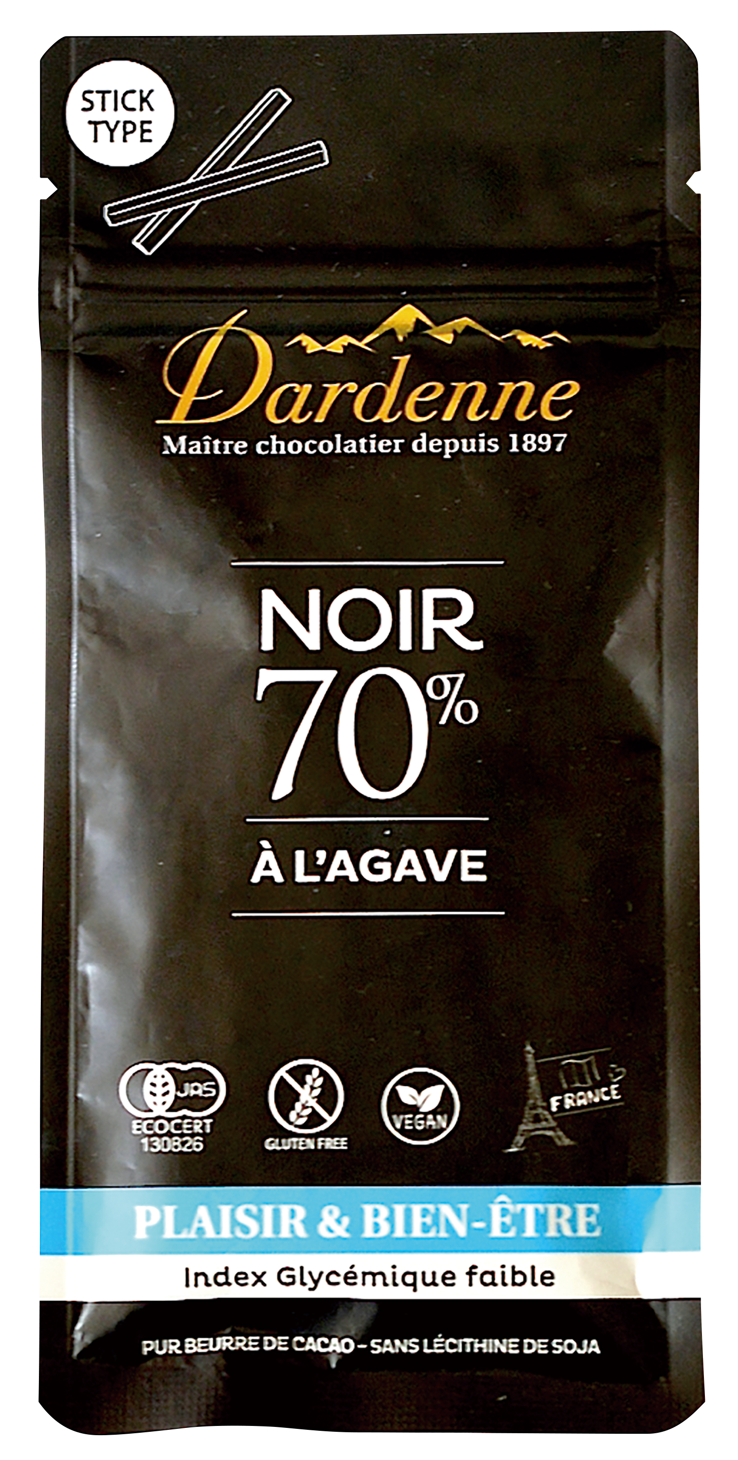 【11月新商品】ダーデン有機チョコレートスティック カカオ70%