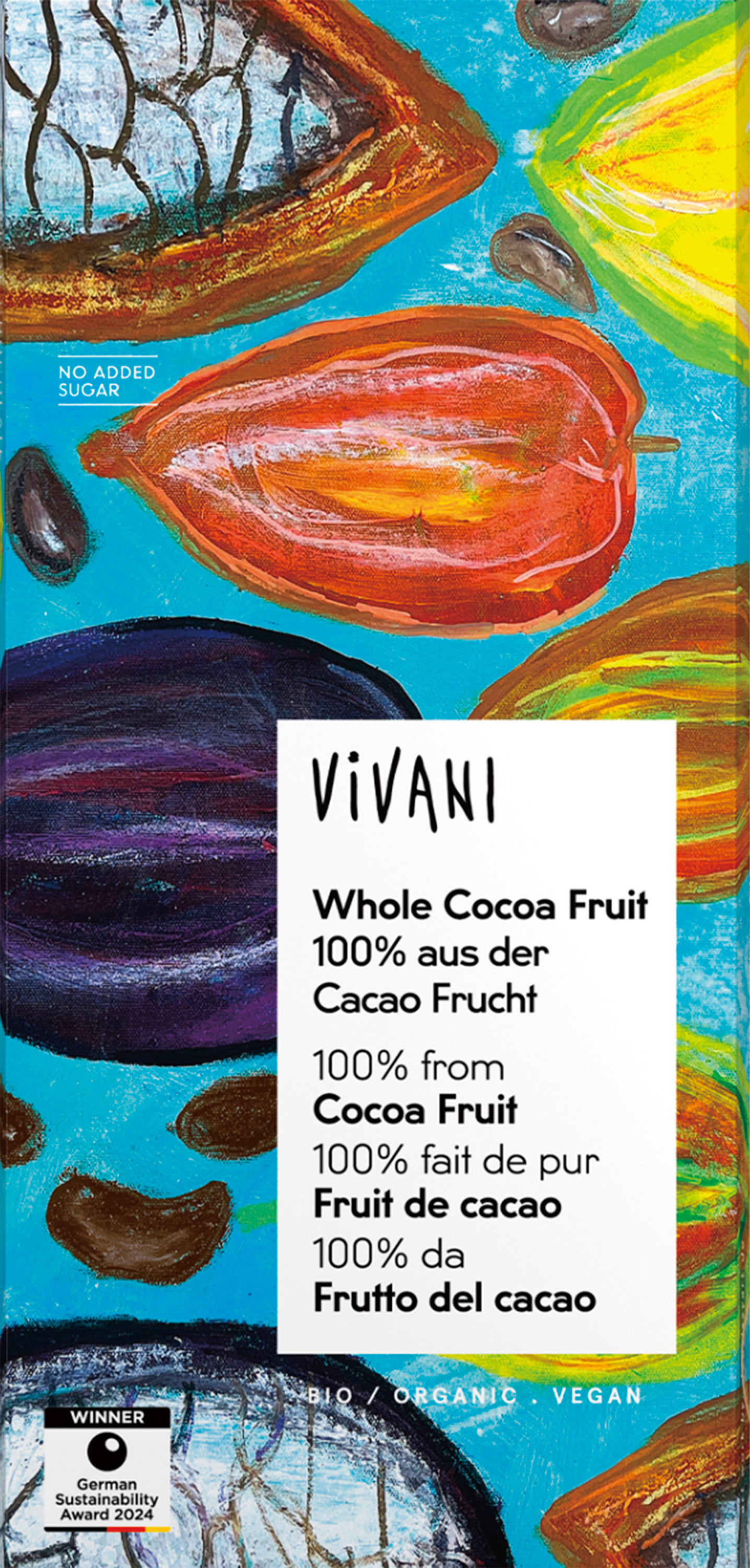 【11月新商品】ViVANI オーガニックチョコレート カカオフルーツ(100%カカオ)