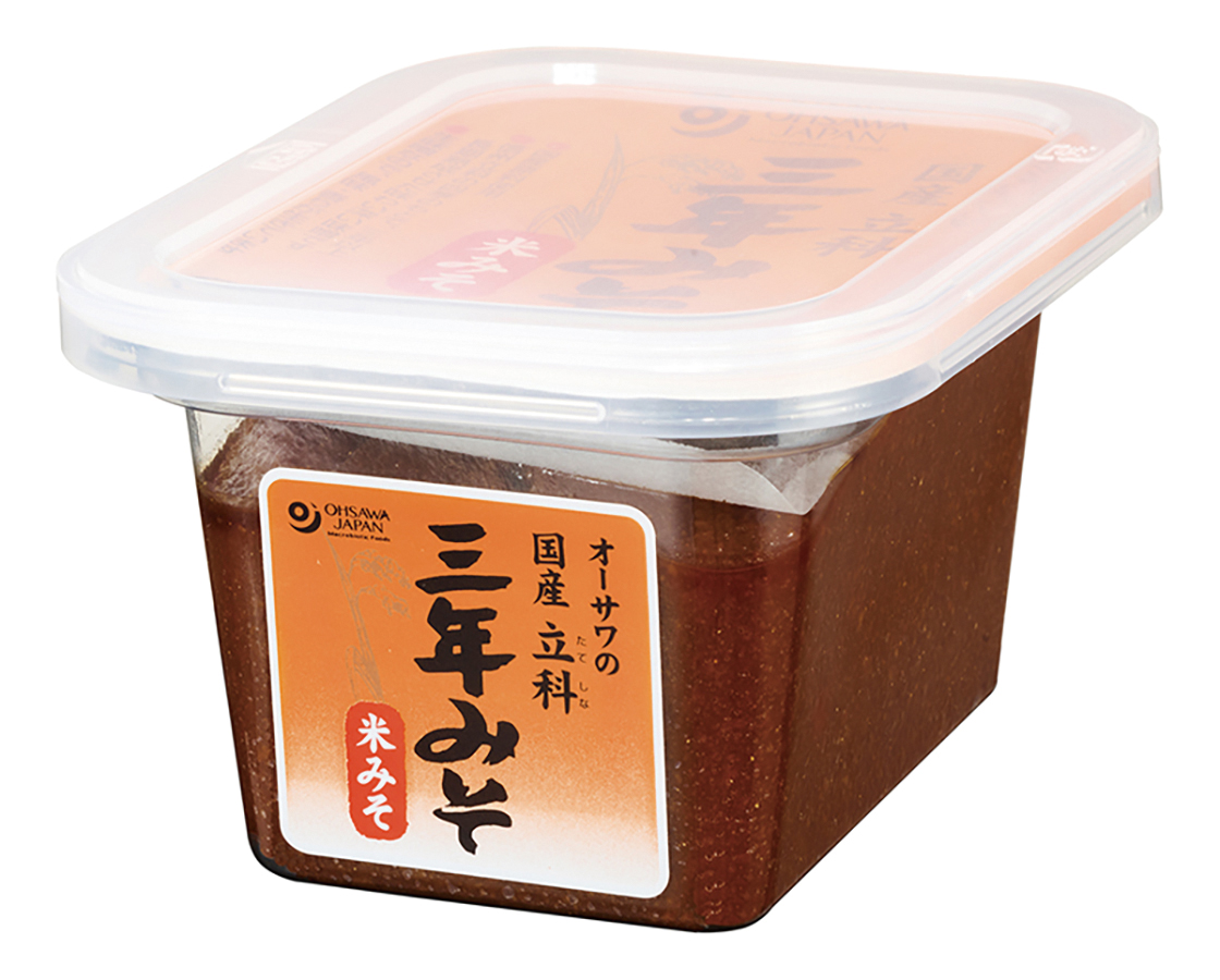 オーサワの国産立科三年みそ（米）
