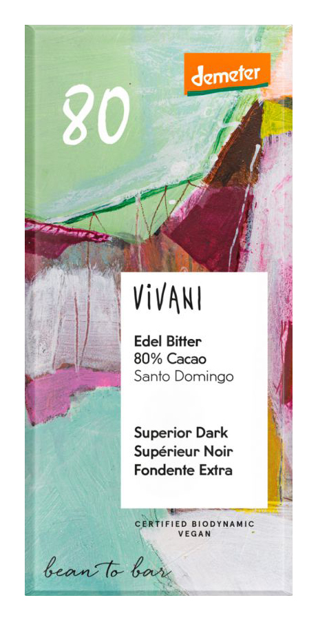 【冷蔵品】ViVANIオーガニックエキストラダークチョコレート80%【販売期間：4月1日～10月31日予定】