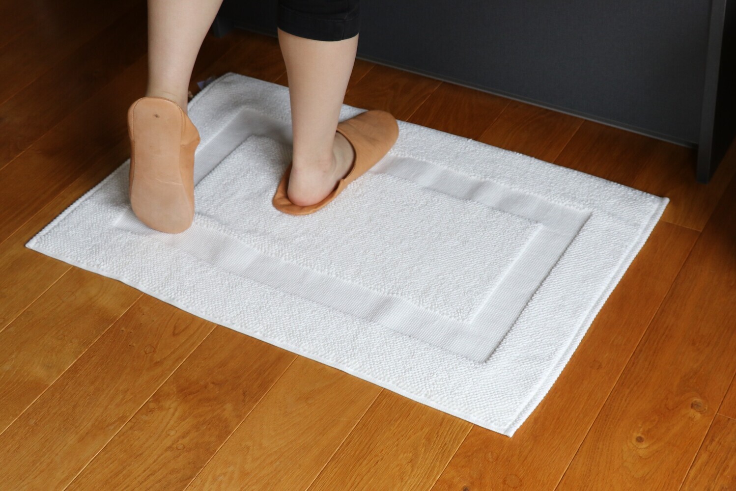 【リマ特選直送品】　ハート　コットンマット　ナチュラル（ホワイト）