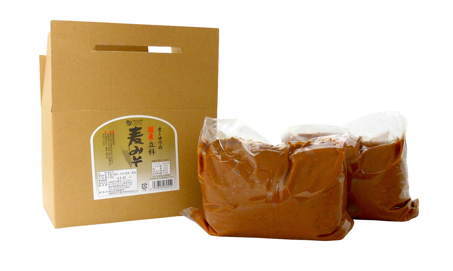 オーサワの国産立科麦みそ(箱入り)