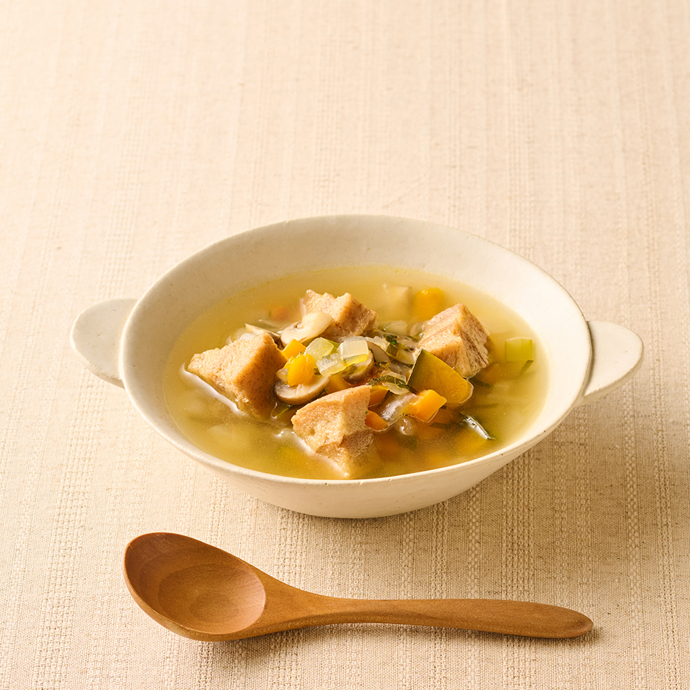 【レシピ】車麩のミネストローネ