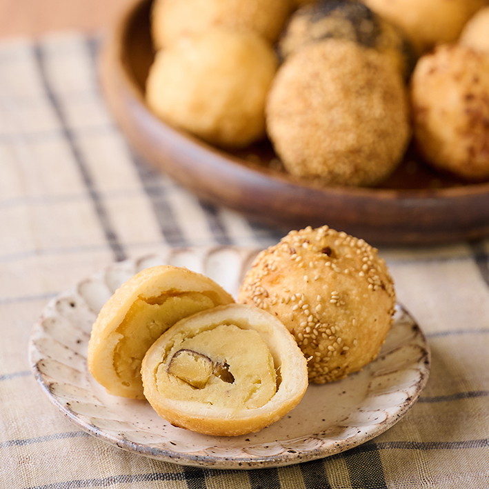 【レシピ】米粉のさつまいもあんドーナツ