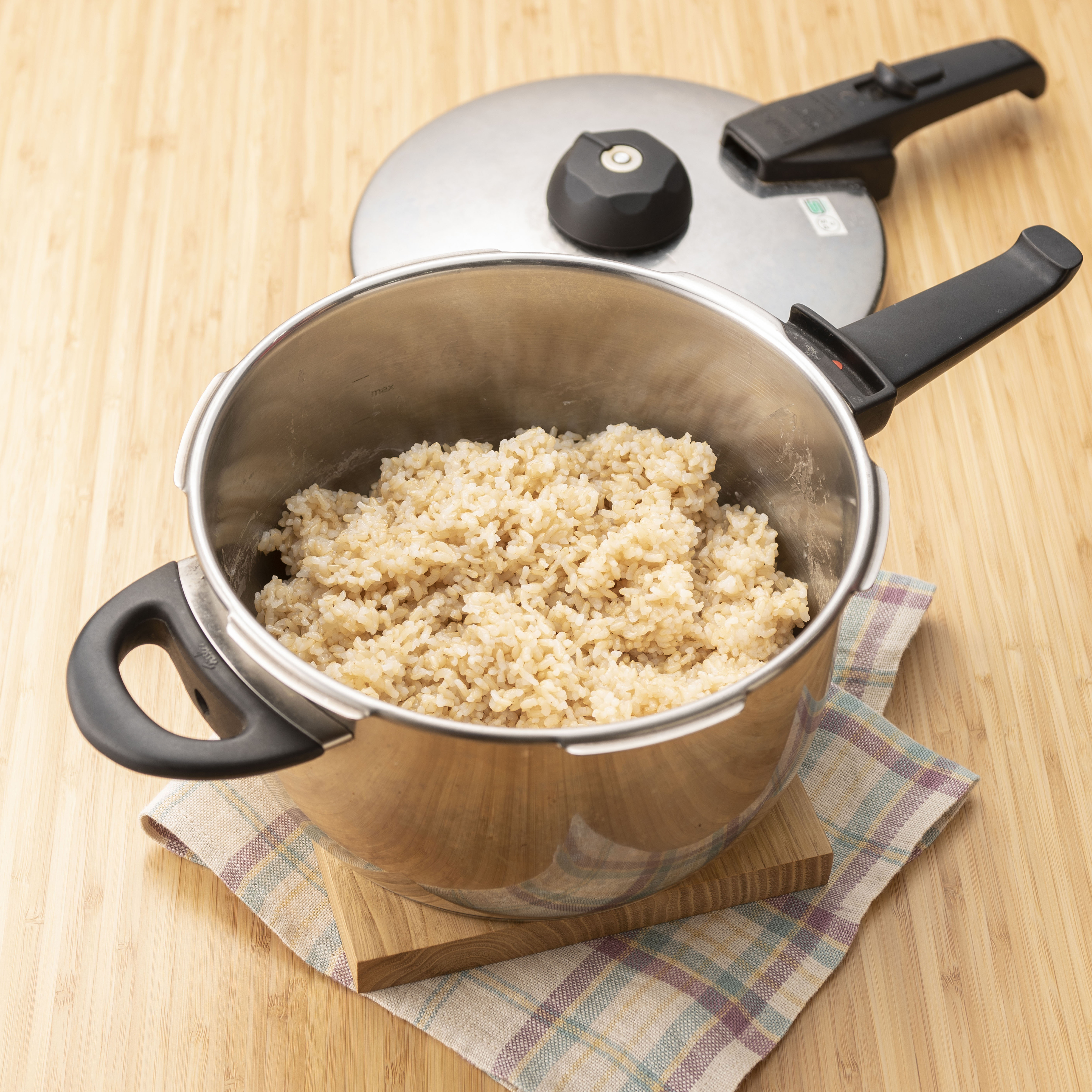 【レシピ】玄米ご飯（圧力鍋炊き）