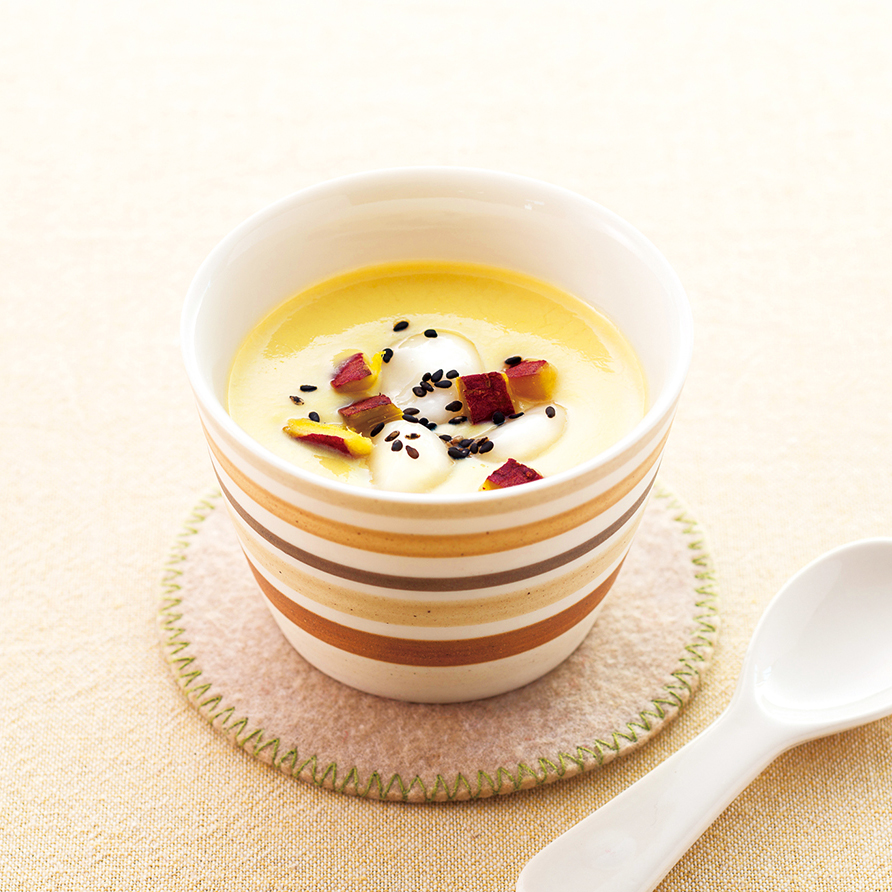 【レシピ】さつまいもの白玉しるこ